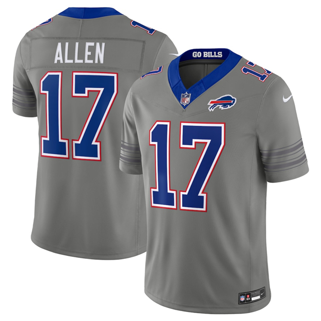 Men's Gray Buffalo Bills #17 Josh Allen F.U.S.E. 2026 Nickel City Vapor Stitched Football Jersey